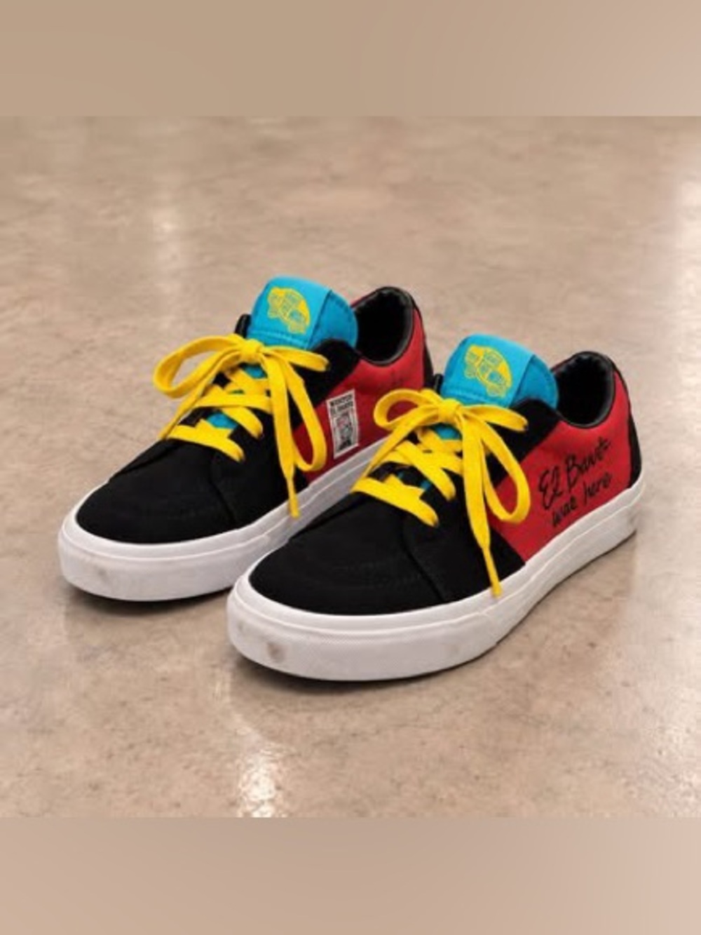 Vans x The Simpsons El Barto Old Skool Shoes Black Red Yellow| Womens 8.5, Mens
